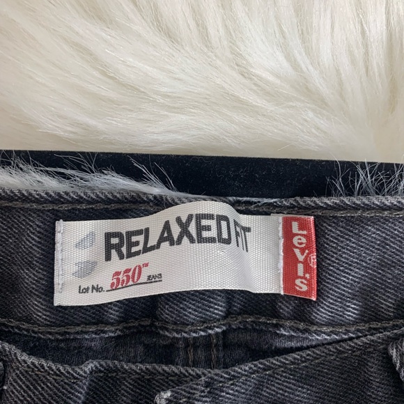 Vintage Lev’s Strauss Mens 550 Mens black Denim Jeans Size 34x30 331/7 - Picture 4 of 5